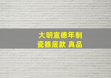 大明宣德年制瓷器底款 真品